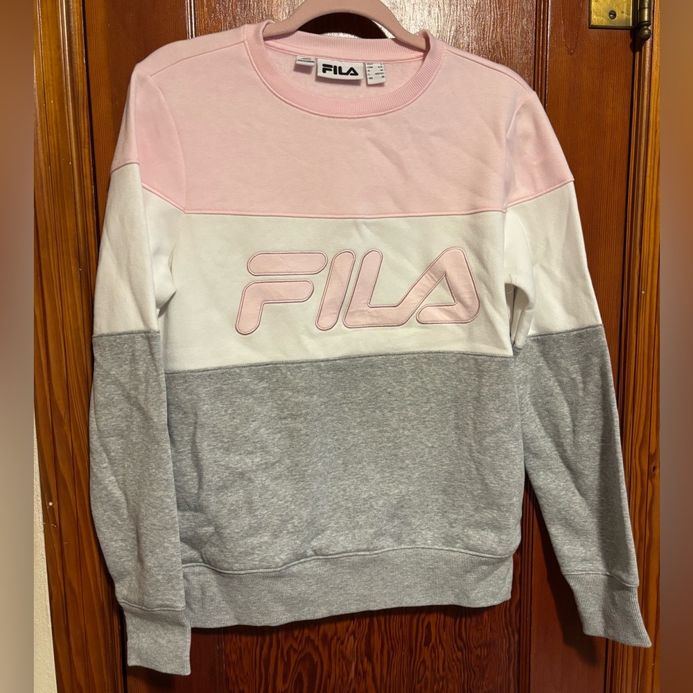 FILA Women's Color Block Crew Neck Sweater Size Small